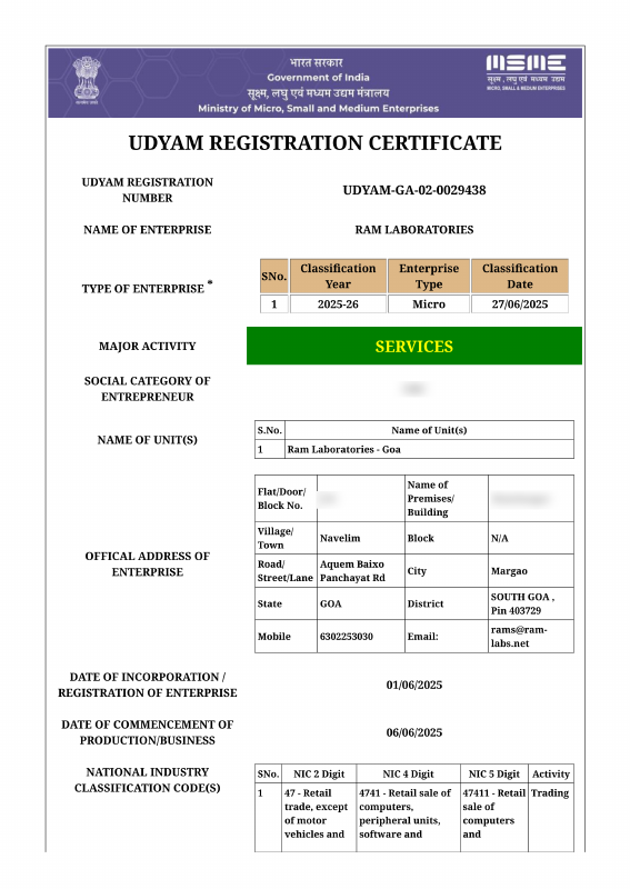 MSME Registered